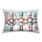 Nutcrackers & Pastel Scenery Design by Nicole DeCamp Outdoor Printed Pillow